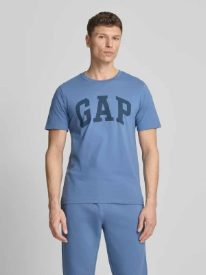 t-shirt z logo i okrągłym dekoltem GAP