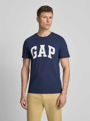 t-shirt z logo i okrągłym dekoltem GAP