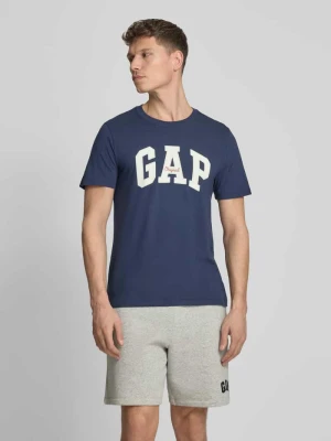 t-shirt z logo i okrągłym dekoltem GAP