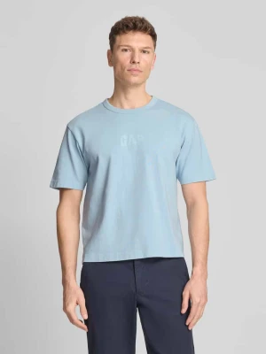 t-shirt z logo i okrągłym dekoltem GAP