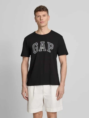 t-shirt z logo i okrągłym dekoltem GAP