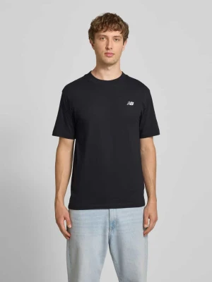 t-shirt z logo i okrągłym dekoltem New Balance Czarny