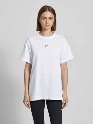 t-shirt z logo i okrągłym dekoltem Nike Biały