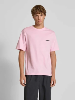 T-shirt z logo i okrągłym dekoltem REVIEW