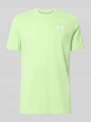 t-shirt z logo i okrągłym dekoltem Under Armour Neonowy zielony