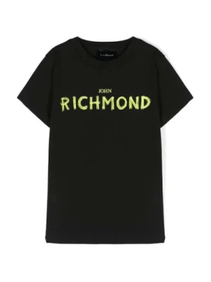 T-shirt z logo na przodzie John Richmond