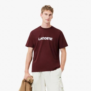 Zdjęcie produktu T-shirt z logo z grubej bawełny o klasycznym kroju Lacoste