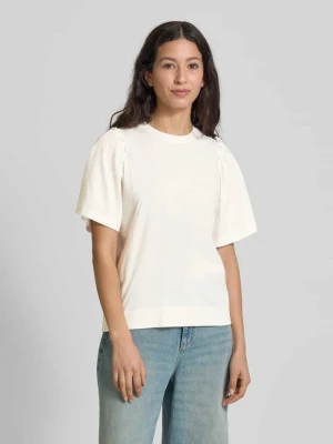 T-shirt z marszczeniami model ‘PENELOPE’ Selected Femme