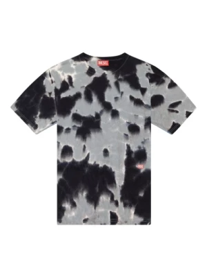 T-shirt z materiału w technice tie-dye Diesel