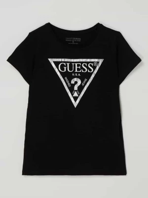 T-shirt z metalicznym nadrukiem Guess