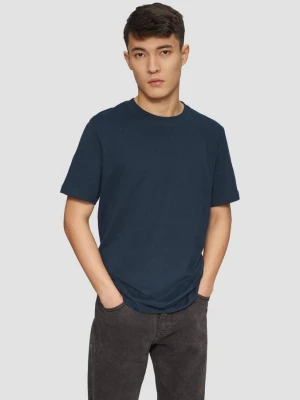 T-shirt z miękkiej bawełny z okrągłym dekoltem s.Oliver niebieski