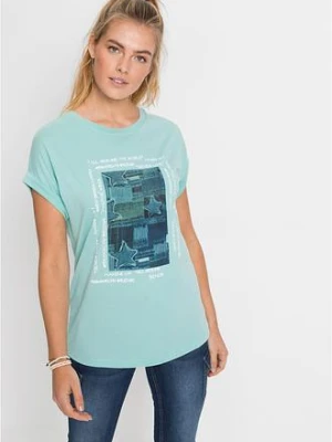 Zdjęcie produktu T-shirt z miękkiej mieszanki wiskozy BonPrix niebieski