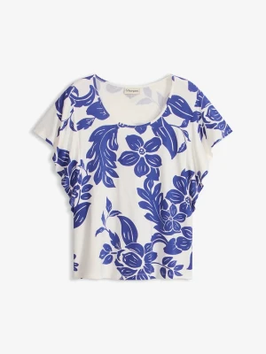 T-shirt z miękkiej mieszanki wiskozy BonPrix biały