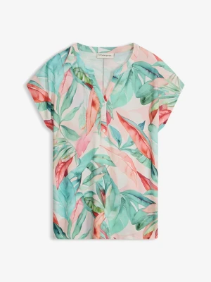 T-shirt z miękkiej mieszanki wiskozy BonPrix zielony