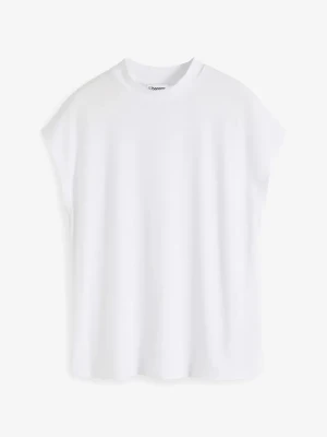 T-shirt z miękkiej wiskozy BonPrix biały
