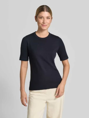 T-shirt z mieszanka wiskozy Christian Berg Ciemnoniebieski