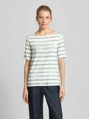 t-shirt z mieszanka wiskozy i elastanu z obszyciem ozdobnymi kamieniami Betty Barclay