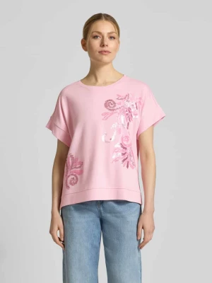 t-shirt z mieszanka wiskozy z cekinami milano italy