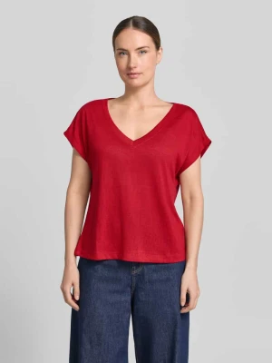 t-shirt z mieszanka wiskozy z dekoltem w serek Zero