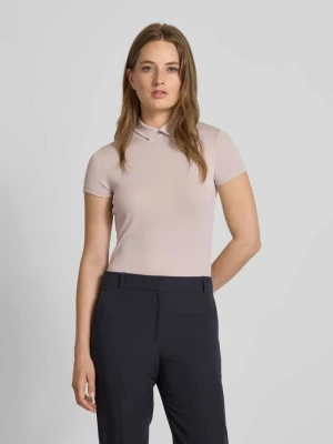 T-shirt z mieszanki bawełny i elastanu z golfem Marc Cain