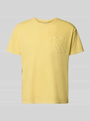 T-shirt z mieszanki bawełny i lnu z brustaszą Superdry