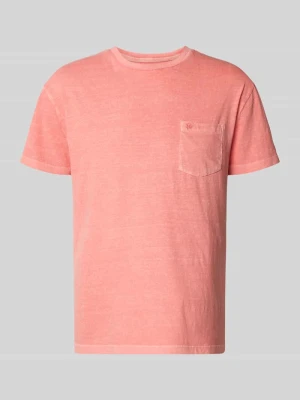 T-shirt z mieszanki bawełny i lnu z brustaszą Superdry