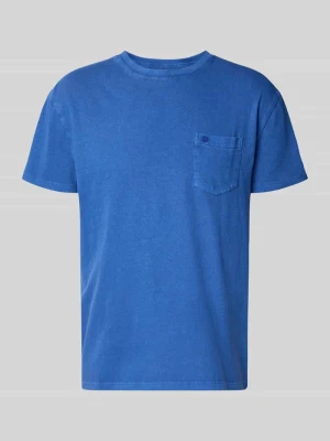 T-shirt z mieszanki bawełny i lnu z brustaszą Superdry