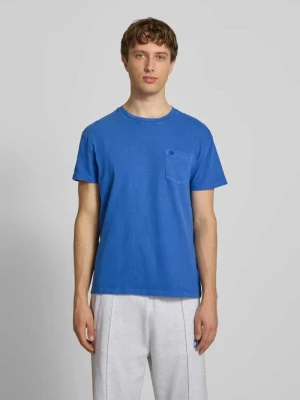 T-shirt z mieszanki bawełny i lnu z brustaszą Superdry