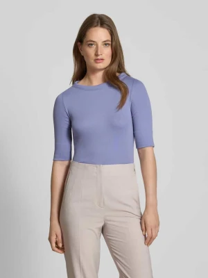 T-shirt z mieszanki bawełny z aplikacją z logo Marc Cain