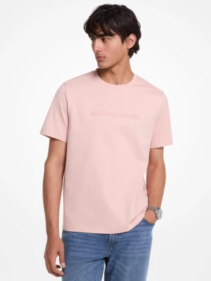T-shirt z mieszanki bawełny z logo Michael Kors