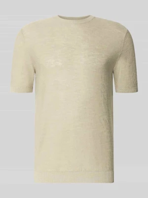 t-shirt z mieszanki lnu i wiskozy z okrągłym dekoltem Antony Morato