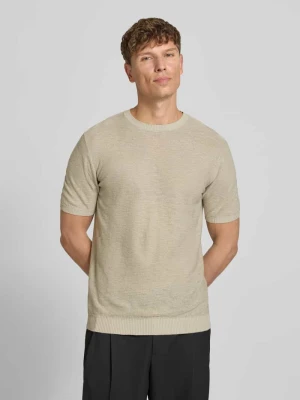 t-shirt z mieszanki lnu i wiskozy z okrągłym dekoltem Antony Morato