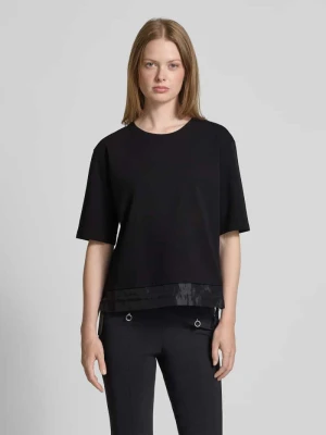 T-shirt z mieszanki modalu z wiązanymi detalami Marc Cain