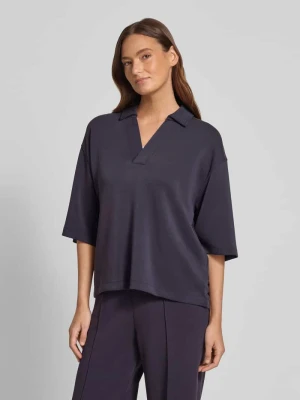 T-shirt z mieszanki modalu z wykładanym kołnierzem i dekoltem w serek Jake*s Casual