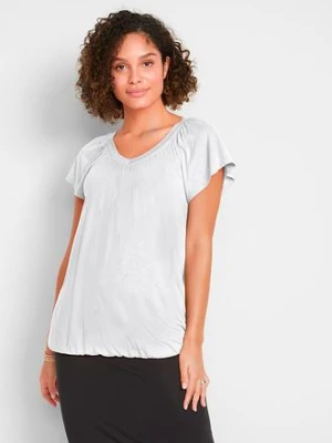 Zdjęcie produktu T-shirt z mieszanki wiskozy BonPrix biały