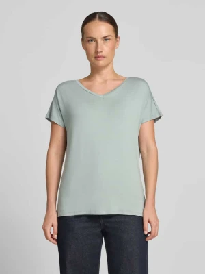 t-shirt z mieszanki wiskozy i elastanu z dekoltem w serek Christian Berg