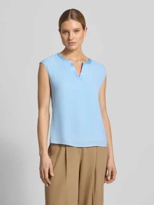 t-shirt z mieszanki wiskozy i elastanu z dekoltem w serek comma