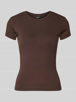 T-shirt z mieszanki wiskozy i elastanu z okrągłym dekoltem Gina Tricot