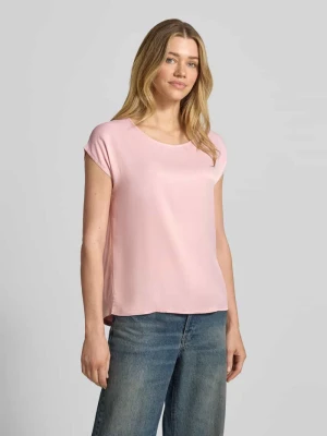 t-shirt z mieszanki wiskozy i elastanu z okrągłym dekoltem MORE & MORE