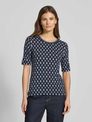 T-shirt z mieszanki wiskozy i elastanu ze wzorem na całej powierzchni Betty Barclay