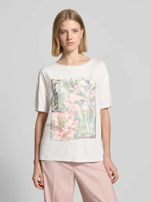 T-shirt z mieszanki wiskozy, krój regular fit Betty Barclay Złamany biały