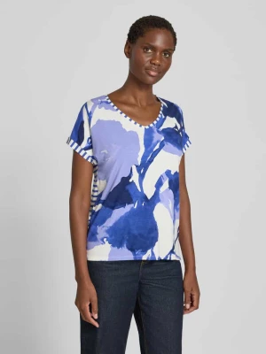 T-shirt z mieszanki wiskozy, krój regular fit Betty Barclay Królewski niebieski