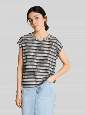 T-shirt z mieszanki wiskozy, krój regular fit Tom Tailor Denim