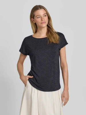 T-shirt z mieszanki wiskozy o kroju relaxed fit Christian Berg Ciemnoniebieski