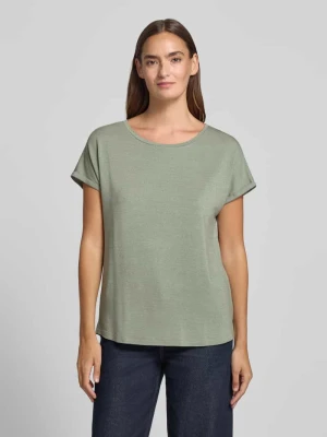 T-shirt z mieszanki wiskozy o kroju relaxed fit Christian Berg Miętowy
