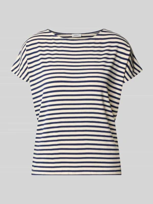 T-shirt z mieszanki wiskozy o kroju relaxed fit s.Oliver Granatowy melanż