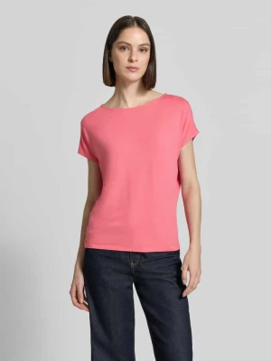 T-shirt z mieszanki wiskozy o kroju relaxed fit s.Oliver Mocnoróżowy