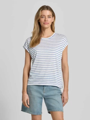 T-shirt z mieszanki wiskozy o kroju relaxed fit Tom Tailor Biały