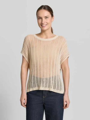 T-shirt z mieszanki wiskozy w półprzezroczystym designie, krój regular fit comma