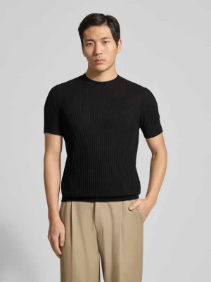 t-shirt z mieszanki wiskozy w prążkowaniu Antony Morato